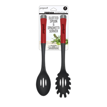 Utensil Set: Slotted Spoon & Spaghetti Server (2 Pack)