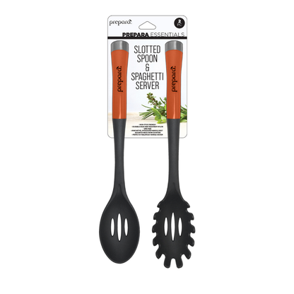 Utensil Set: Slotted Spoon & Spaghetti Server (2 Pack)